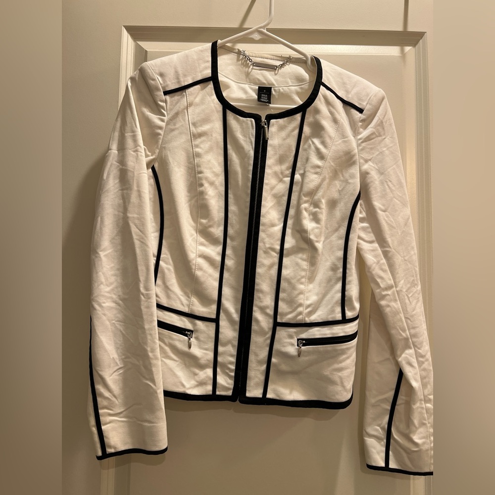 White House Black Market black and white jacket
